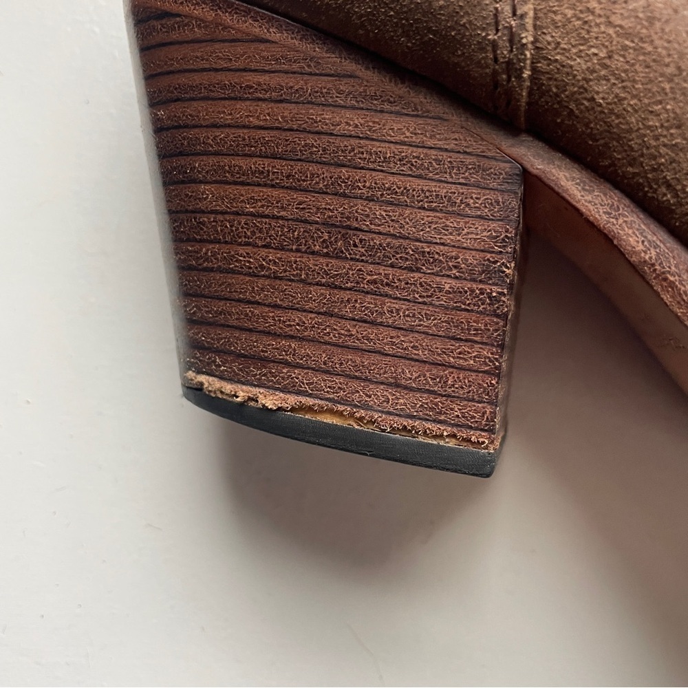 Rag & bone brown oiled suede leather western Chelsea ankle boots 38 8 - Picture 10 of 10